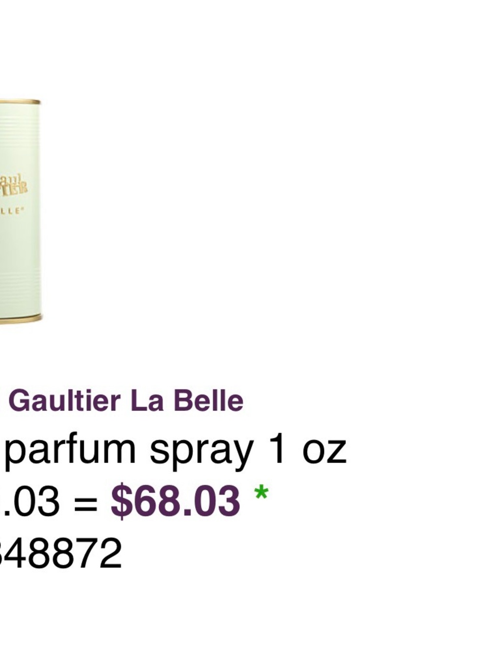 La Belle Parfum Spray - Mint Green